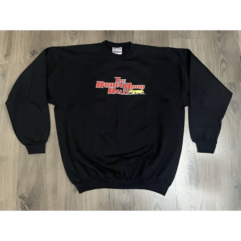 Robin Hood Rally Sweatshirt XL Black Super Car Autosport Vintage Y2k